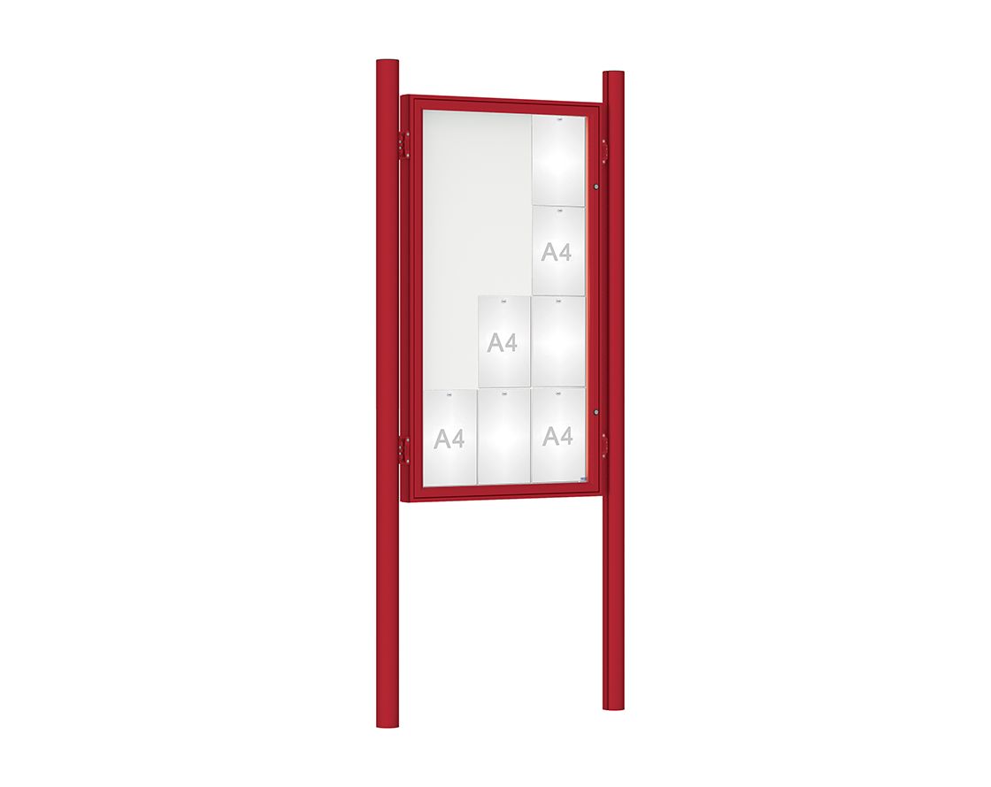 Vitrine 1000 sur poteaux Ø76 mm