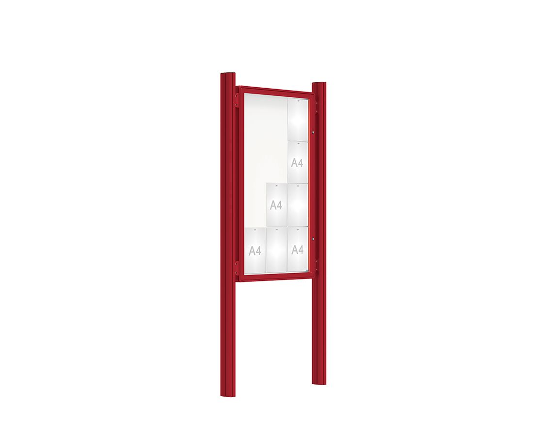 Vitrine 2000 sur poteaux Quatro