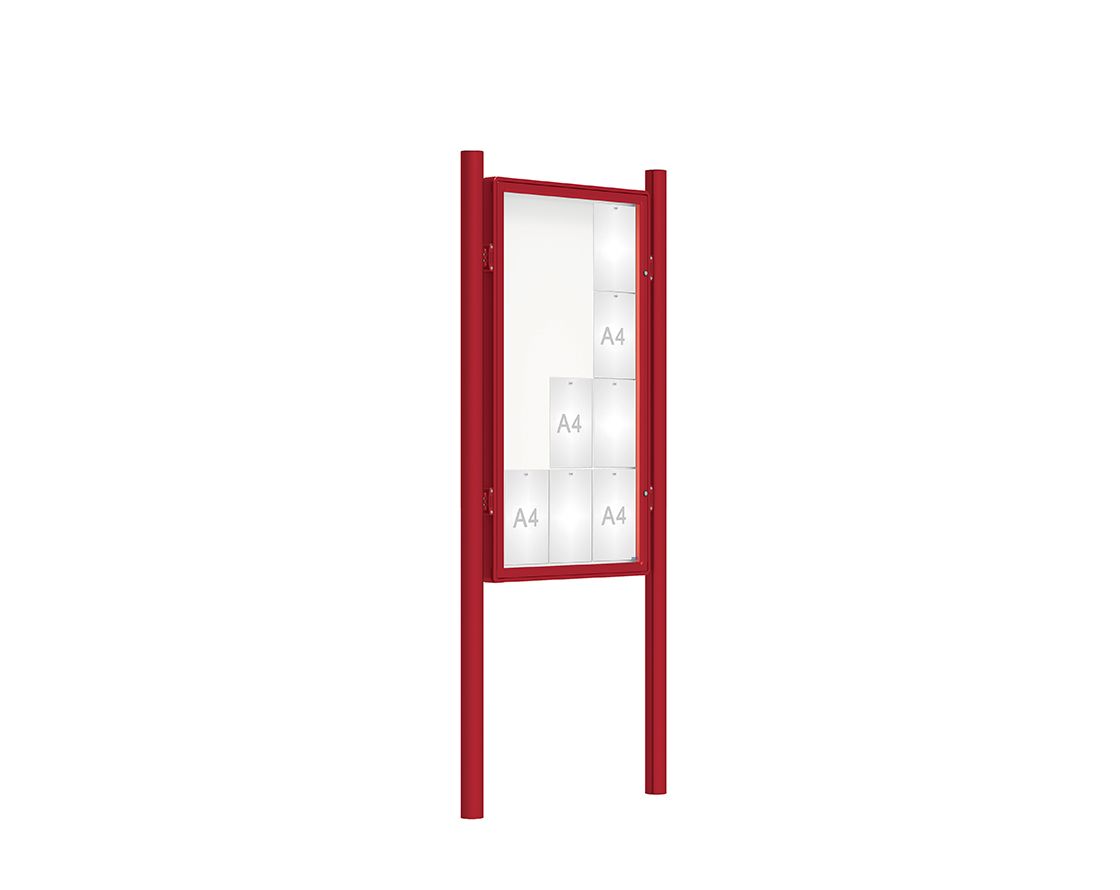 Vitrine 2000 sur poteaux Ø76 mm